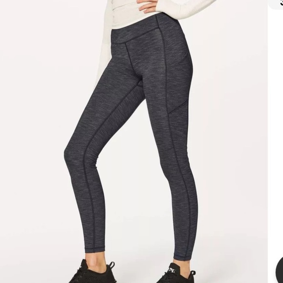 Lululemon Speed Up Tight *Full-On Luxtreme Brushed 28"Heathered Black Size 4 - Picture 1 of 8